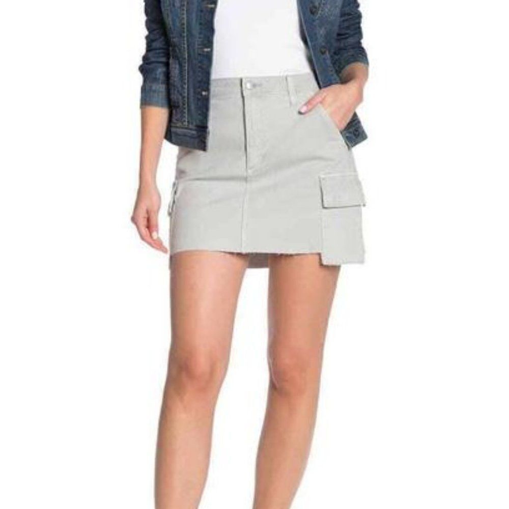 NWT Khaki Tan High Waist  Denim Jean Skirt 29 8
